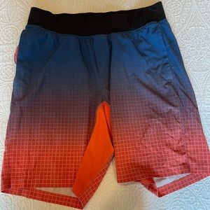 lululemon multicolored T.H.E short 9in linerless